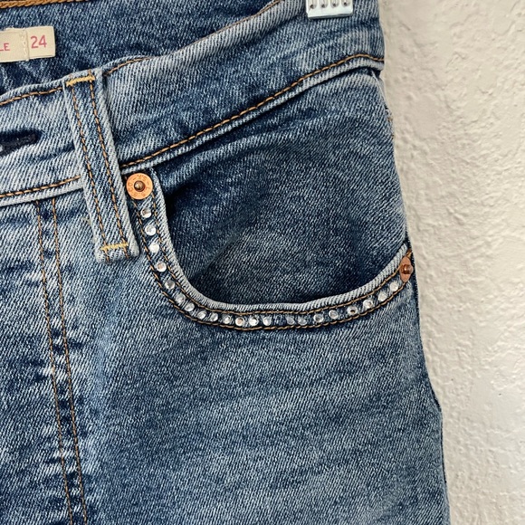COPY - Bedazzled LEVI'S Ribcage Straight Ankle Jeans🌟 - Picture 4 of 8